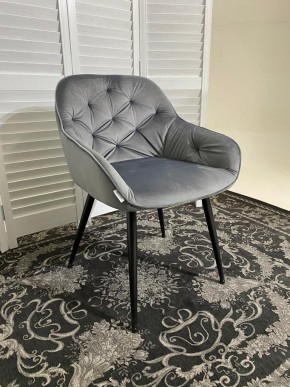 Стул BREEZE BLUVEL-14 GREY, велюр / черный каркас М-City в Южноуральске - yuzhnouralsk.mebel24.online | фото 6