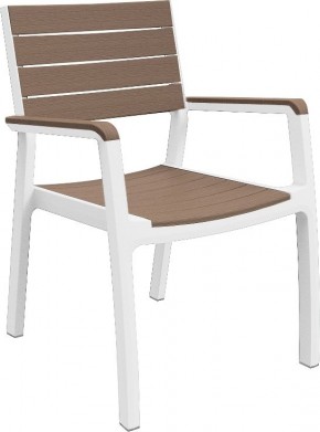 Стул c подлокотниками Гармония (Harmony armchair) белый-капучино в Южноуральске - yuzhnouralsk.mebel24.online | фото 2