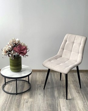 Стул CHIC HE622-01/ HE622-05 топленое молоко, ткань/ черный каркас М-City в Южноуральске - yuzhnouralsk.mebel24.online | фото 3