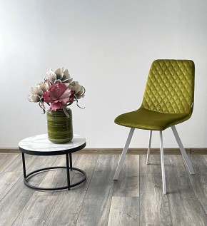 Стул DAIQUIRI BLUVEL-75 OLIVA / белый каркас, велюр М-City в Южноуральске - yuzhnouralsk.mebel24.online | фото 3