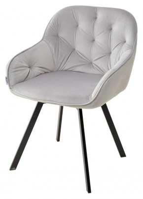 Стул GALE 360 град. поворот. BLUVEL-03 LIGHT GREY, велюр/ черный каркас, М-City в Южноуральске - yuzhnouralsk.mebel24.online | фото 1