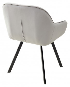 Стул GALE 360 град. поворот. BLUVEL-03 LIGHT GREY, велюр/ черный каркас, М-City в Южноуральске - yuzhnouralsk.mebel24.online | фото 4