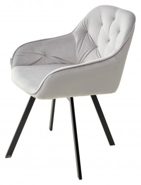 Стул GALE 360 град. поворот. BLUVEL-03 LIGHT GREY, велюр/ черный каркас, М-City в Южноуральске - yuzhnouralsk.mebel24.online | фото 5