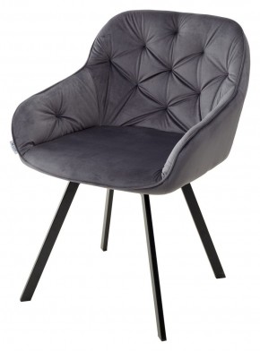 Стул GALE 360 град. поворот. BLUVEL-14 GREY, велюр/ черный каркас, М-City в Южноуральске - yuzhnouralsk.mebel24.online | фото 4