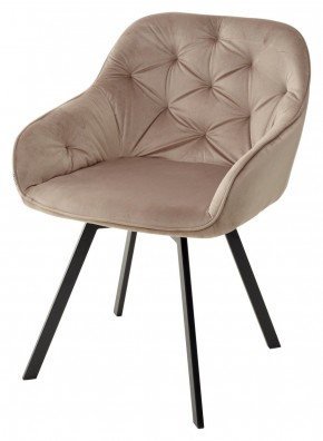 Стул GALE 360 град. поворот. BLUVEL-40 BEIGE, велюр/ черный каркас, М-City в Южноуральске - yuzhnouralsk.mebel24.online | фото 1