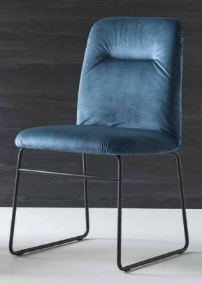 Стул GRETA CB/1904 MET.P15 MATT BLACK/ VENICE S0J OCEAN BLUE в Южноуральске - yuzhnouralsk.mebel24.online | фото
