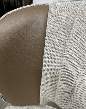 Стул HERMES WZ2042-02 светло-бежевый фактурный велюр/ HK017-31 серо-коричневый PU, М-City в Южноуральске - yuzhnouralsk.mebel24.online | фото 2