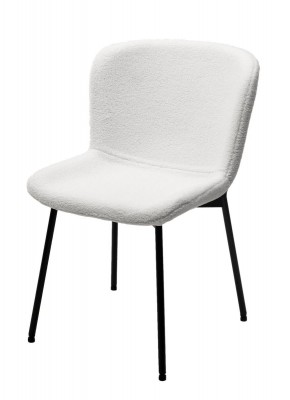 Стул RIYA UF992-01 Белый, teddy / черный каркас М-City в Южноуральске - yuzhnouralsk.mebel24.online | фото 1
