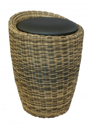Табурет с местом для хранения LM-1100Rattan, чёрный в Южноуральске - yuzhnouralsk.mebel24.online | фото