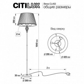 Торшер Citilux Вена CL402923 в Южноуральске - yuzhnouralsk.mebel24.online | фото 6