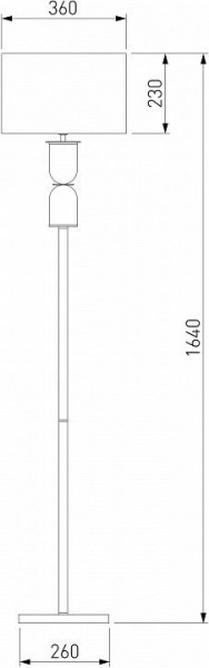 Торшер Eurosvet Caprera 01154/1 латунь в Южноуральске - yuzhnouralsk.mebel24.online | фото 3