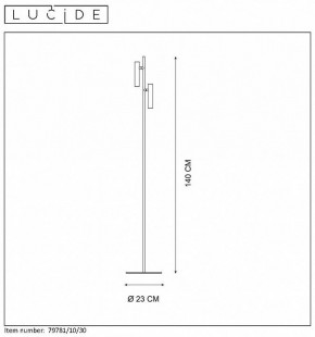 Торшер Lucide Philon 79781/10/30 в Южноуральске - yuzhnouralsk.mebel24.online | фото 4