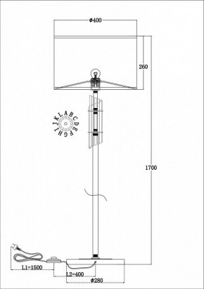 Торшер Maytoni Alloro MOD088FL-01BS в Южноуральске - yuzhnouralsk.mebel24.online | фото 3