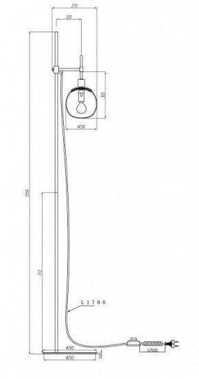 Торшер Maytoni Erich MOD221-FL-01-G в Южноуральске - yuzhnouralsk.mebel24.online | фото 5