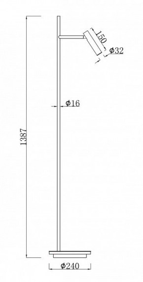 Торшер Maytoni Estudo Z010FL-L8W3K в Южноуральске - yuzhnouralsk.mebel24.online | фото 2