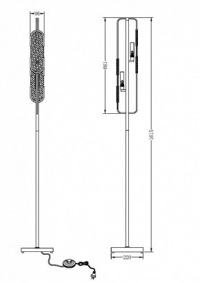 Торшер Maytoni Marmo MOD099FL-02G в Южноуральске - yuzhnouralsk.mebel24.online | фото 2