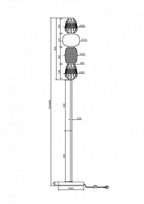 Торшер Maytoni Pattern MOD267FL-L32CH3K в Южноуральске - yuzhnouralsk.mebel24.online | фото 2