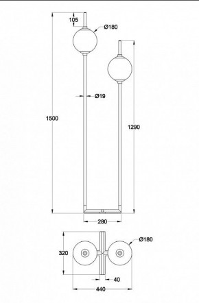 Торшер Maytoni The Sixth Sense Z020FL-L12BK в Южноуральске - yuzhnouralsk.mebel24.online | фото 4