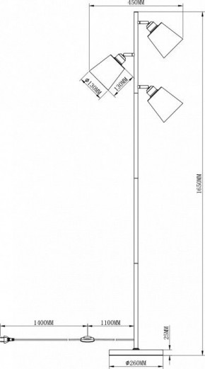 Торшер Moderli Floor V3051-3F в Южноуральске - yuzhnouralsk.mebel24.online | фото 3