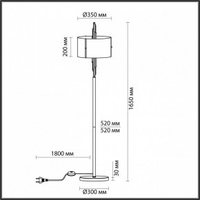 Торшер Odeon Light Margaret 5415/3F в Южноуральске - yuzhnouralsk.mebel24.online | фото 4