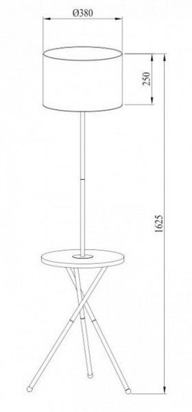 Торшер с полкой Arte Lamp Combo A2070PN-1BK в Южноуральске - yuzhnouralsk.mebel24.online | фото 2