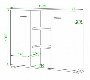 Тумба комбинированная Домино нельсон ПУ-60-3 в Южноуральске - yuzhnouralsk.mebel24.online | фото 2