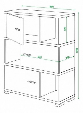 Тумба комбинированная Домино СБ-30/3 в Южноуральске - yuzhnouralsk.mebel24.online | фото 2