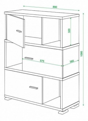 Тумба комбинированная Домино СБ-30/3 в Южноуральске - yuzhnouralsk.mebel24.online | фото 3