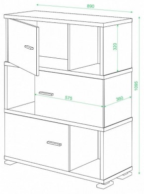 Тумба комбинированная Домино СБ-30/3 в Южноуральске - yuzhnouralsk.mebel24.online | фото 3