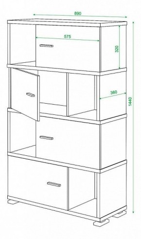 Тумба комбинированная Домино СБ-30/4 в Южноуральске - yuzhnouralsk.mebel24.online | фото 3