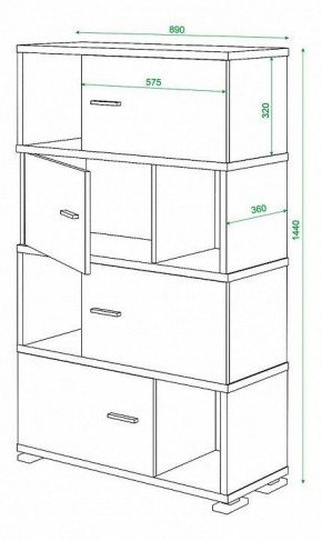 Тумба комбинированная Домино СБ-30/4 в Южноуральске - yuzhnouralsk.mebel24.online | фото 2