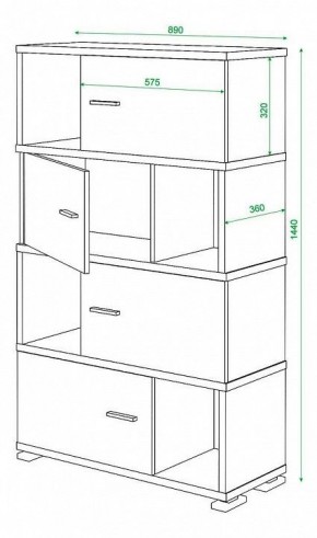 Тумба комбинированная Домино СБ-30/4 в Южноуральске - yuzhnouralsk.mebel24.online | фото 3