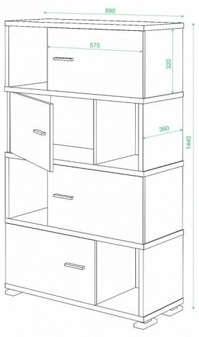 Тумба комбинированная Домино СБ-30/4 в Южноуральске - yuzhnouralsk.mebel24.online | фото 2