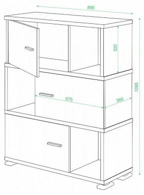 Тумба комбинированная СБ-30/3 в Южноуральске - yuzhnouralsk.mebel24.online | фото 2