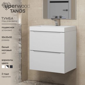 Тумба под раковину Uperwood Tanos 50 см, подвесная, белая матовая в Южноуральске - yuzhnouralsk.mebel24.online | фото 6