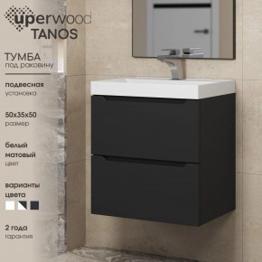 Тумба под раковину Uperwood Tanos 50 см, подвесная, черная матовая в Южноуральске - yuzhnouralsk.mebel24.online | фото 4