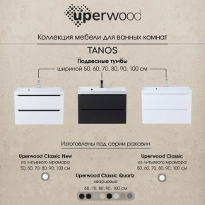 Тумба под раковину Uperwood Tanos 70 см, подвесная, белая/графит в Южноуральске - yuzhnouralsk.mebel24.online | фото 10