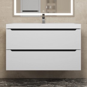 Тумба под раковину Uperwood Tanos 90 см, подвесная, белая/графит в Южноуральске - yuzhnouralsk.mebel24.online | фото 8