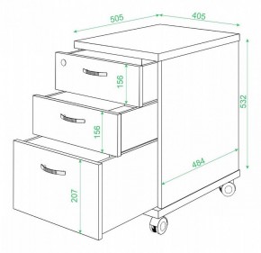 Тумбочка Домино ТС-2 в Южноуральске - yuzhnouralsk.mebel24.online | фото 3