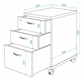 Тумбочка Домино ТС-2 в Южноуральске - yuzhnouralsk.mebel24.online | фото 3