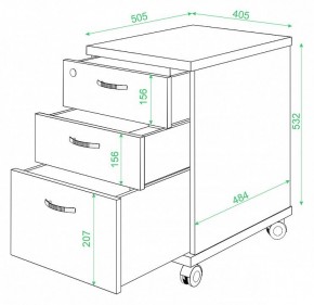 Тумбочка Домино ТС-2 в Южноуральске - yuzhnouralsk.mebel24.online | фото 2