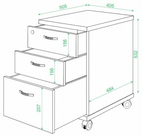 Тумбочка Домино ТС-2 в Южноуральске - yuzhnouralsk.mebel24.online | фото 2