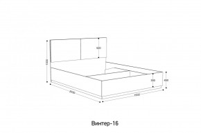 ВИНТЕР - 16 ПМ Кровать 1600 с ортопедом с ПМ НК в Южноуральске - yuzhnouralsk.mebel24.online | фото 2