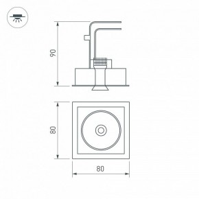 Встраиваемый светильник Arlight CL-SIMPLE-S80x80-9W Day4000 (BK, 45 deg) 026875 в Южноуральске - yuzhnouralsk.mebel24.online | фото 9